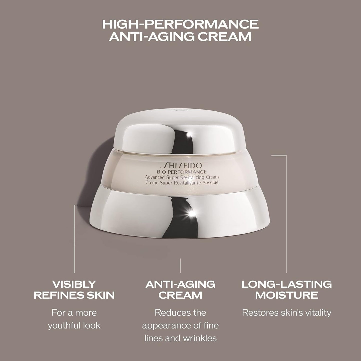 Shiseido Bio-Performance Advanced Super Revitalizing Cream - Anti-Aging Moisturizer for Fine Lines & Wrinkles - Long-Lasting Hydration