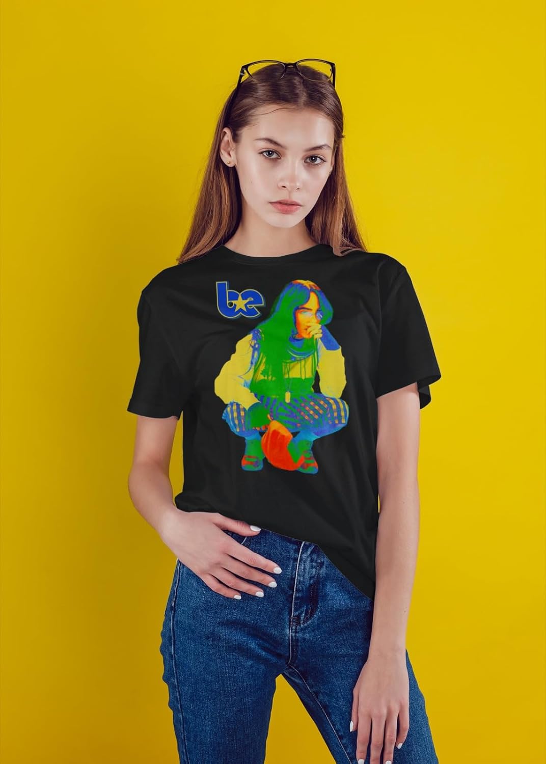 Billie Eilish T-Shirt - Hit Me Hard and Soft | Black Short Sleeve Graphic Tee for Adults