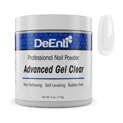 DeEnti Acrylic Nail Powder - 4oz Professional Grade Clear | Long-Lasting, Bubble-Free Formula for Nail Extensions & Carving