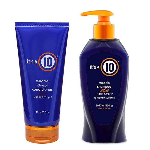 It's A 10 Shampoo & Deep Conditioner Duo - Keratin Infused | 10 Oz Shampoo, 5 Oz Conditioner