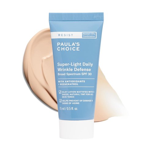 Paula's Choice RESIST Super-Light Daily Wrinkle Defense SPF 30 | Mineral Sunscreen for Oily Skin, Matte Finish