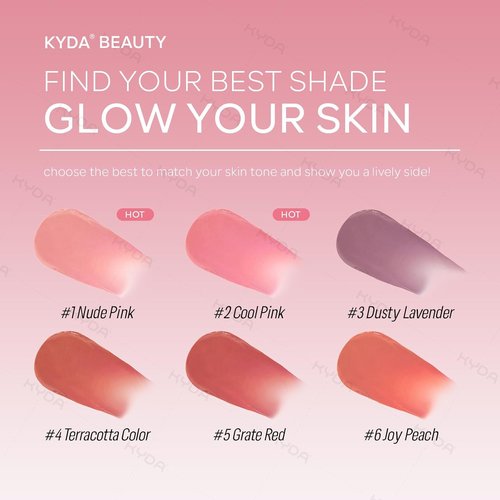 KYDA Liquid Blush - High Pigment Matte Tinted Cream for Cheeks | Lasting Dewy Finish in Nude Pink