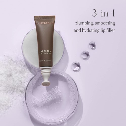 Exuviance Targeted Lip Filler - Neoglucosamine & Peptides for Plump Lips | Fragrance-Free, 10g