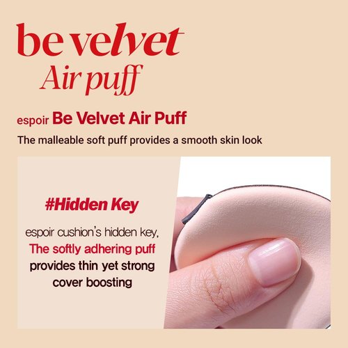 Espoir Be Velvet Air Puff 5-Pack - Flawless Makeup Sponge Applicators for Liquid Foundation & Powder