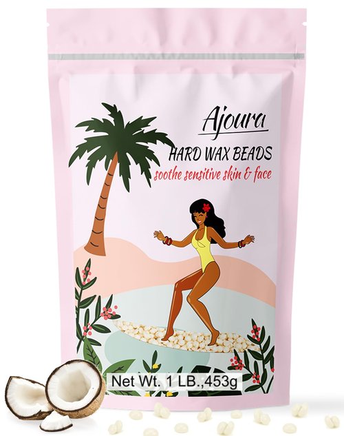 Ajoura Wax Beans - 1lb Refill for Hair Removal Kit | Brazilian Coarse Wax for Face, Bikini & Body