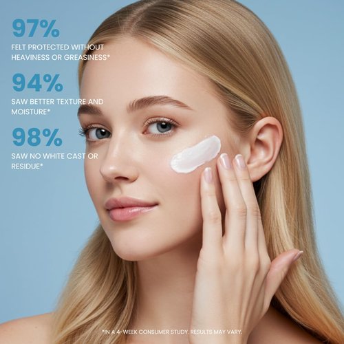 CeraVit Multi-Action Day Protector Sunscreen SPF 40 - Zinc Oxide Mineral Formula | Barrier-Repair with Ceramides, Vitamin C & E | Reef-Safe, Lightweight, Non-Greasy | 1.75 oz
