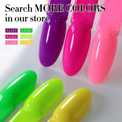 Double Rhythm 15ML Neon Purple Gel Polish Pure Sheer Same Color Same Bottle Soak Off Gel Polish Art Manicure Salon DIY at Home for Women (Purple Lavender-A1313)