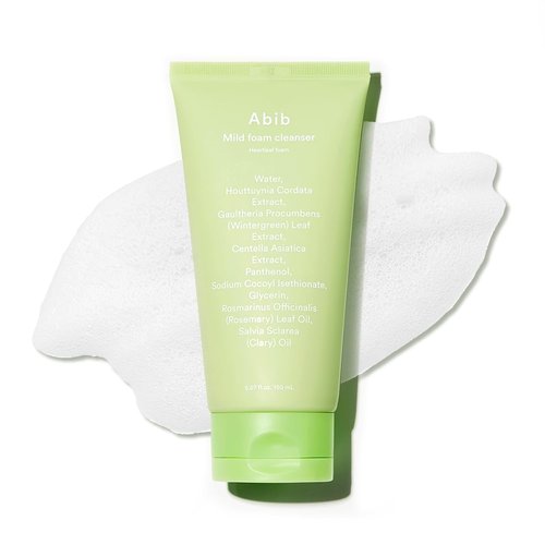 Abib Mild Foam Cleanser - Heartleaf Formula for Gentle Cleansing | 5.07 fl. oz