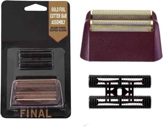 Wahl Professional 5-Star Shaver Replacement Gold Foil & Cutter Bar Assembly #7043 | Compatible with Finale & Shaver Shaper