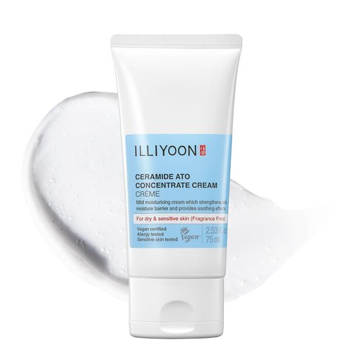 Illiyoon Ceramide Ato Concentrate Cream - Hydrating Moisturizer for Dry & Sensitive Skin | 100hr Lasting Hydration, 2.53 fl. oz.