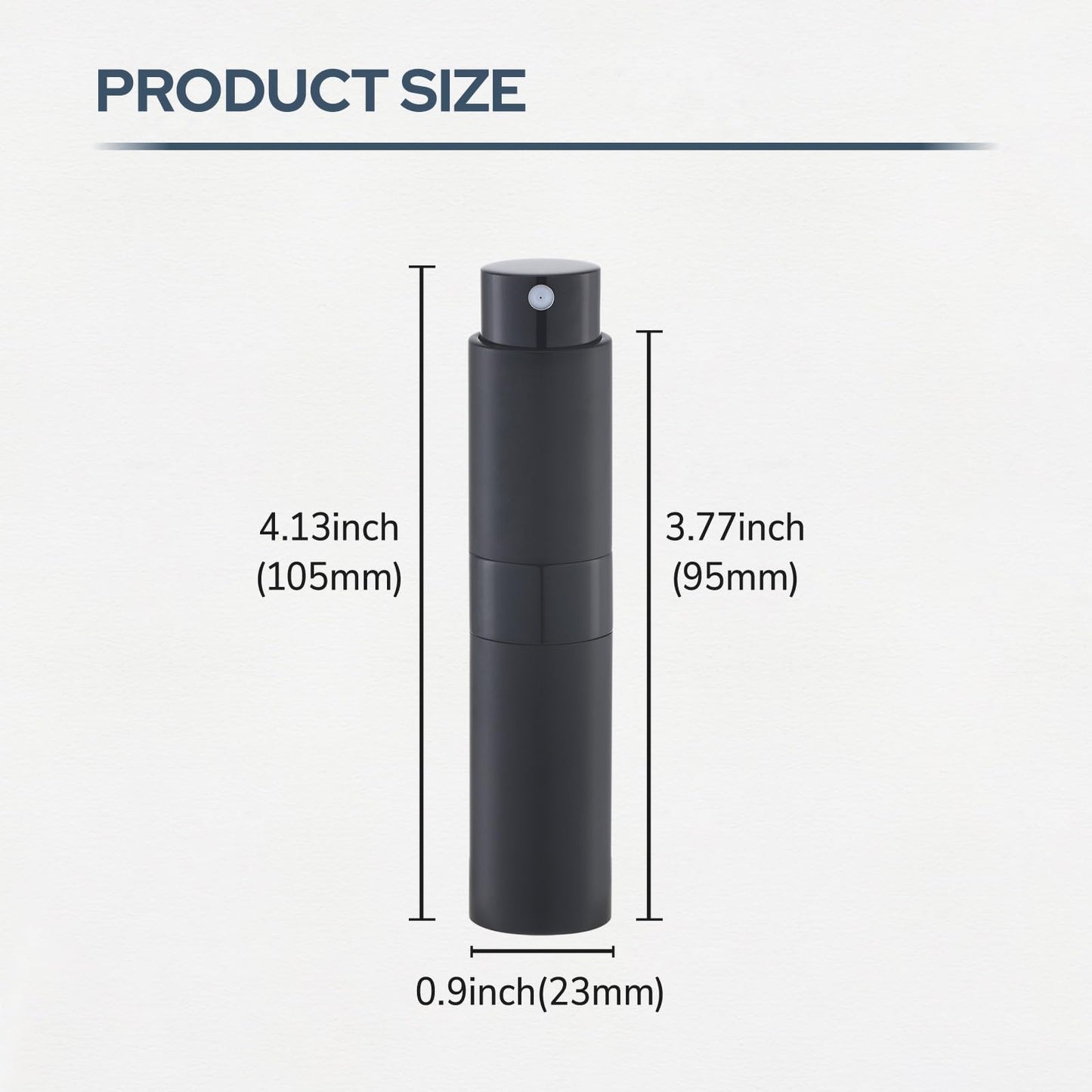 Fusupak Perfume Atomizer Travel Bottle Refillable: Cologne Sprayer Portable for Men - Mini Spray Empty for Refill - 8ml Small Size Black