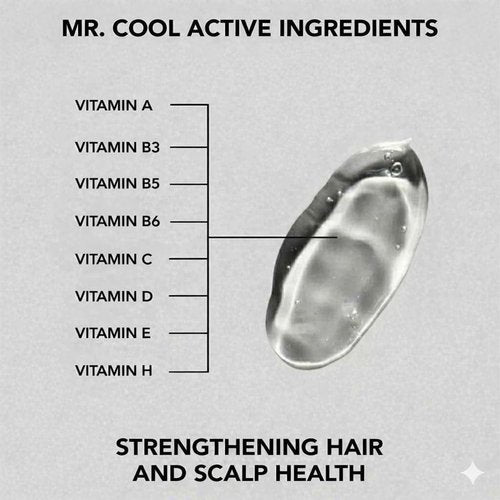 Mr. Cool Hair Gel - Strong Hold & High Shine | Anti-Humidity & Frizz Control, 8 Fl Oz