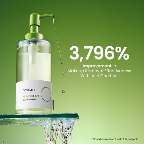 Beplain Mung Bean Cleansing Oil - Fragrance-Free & Non-Comedogenic | 6.76 fl. oz | Deep Pore Cleanser for Sensitive Skin