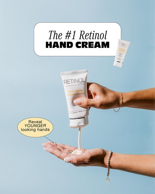 Robanda Retinol Anti-Aging Hand Cream - Hydrating Lotion to Reduce Fine Lines & Wrinkles | 3 oz, 2 Pack