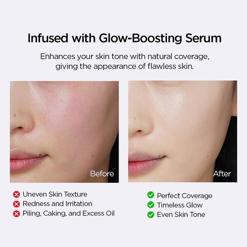 JUNG SAEM MOOL Essential Skin Nuder Cushion | Natural Finish, Buildable Coverage Cushion Foundation by Korean Makeup Artist (Mini, 0.17 Fl Oz), 13N Fair