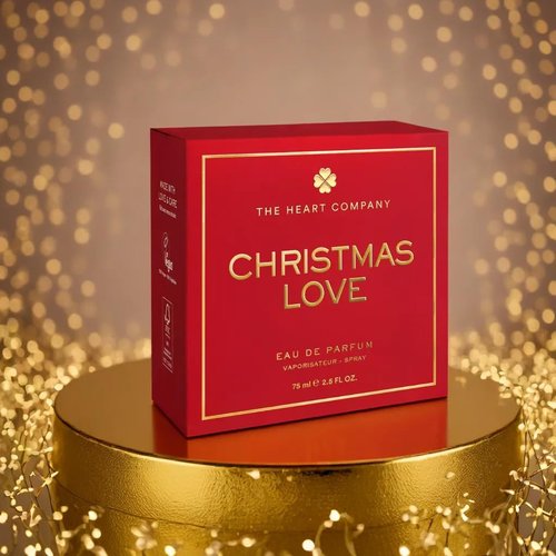 CHRISTMAS LOVE Eau de Parfum – Limited Edition Holiday Perfume for Women – Vegan Fragrance with Sicilian Mandarin, Cinnamon & Vanilla – 75ml / 2.5oz Heart-Shaped Bottle
