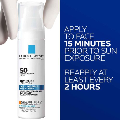 La Roche-Posay Anthelios UV Sunscreen SPF 50 - Daily Face Protection with Niacinamide & Hyaluronic Acid | 3 Formulas Available