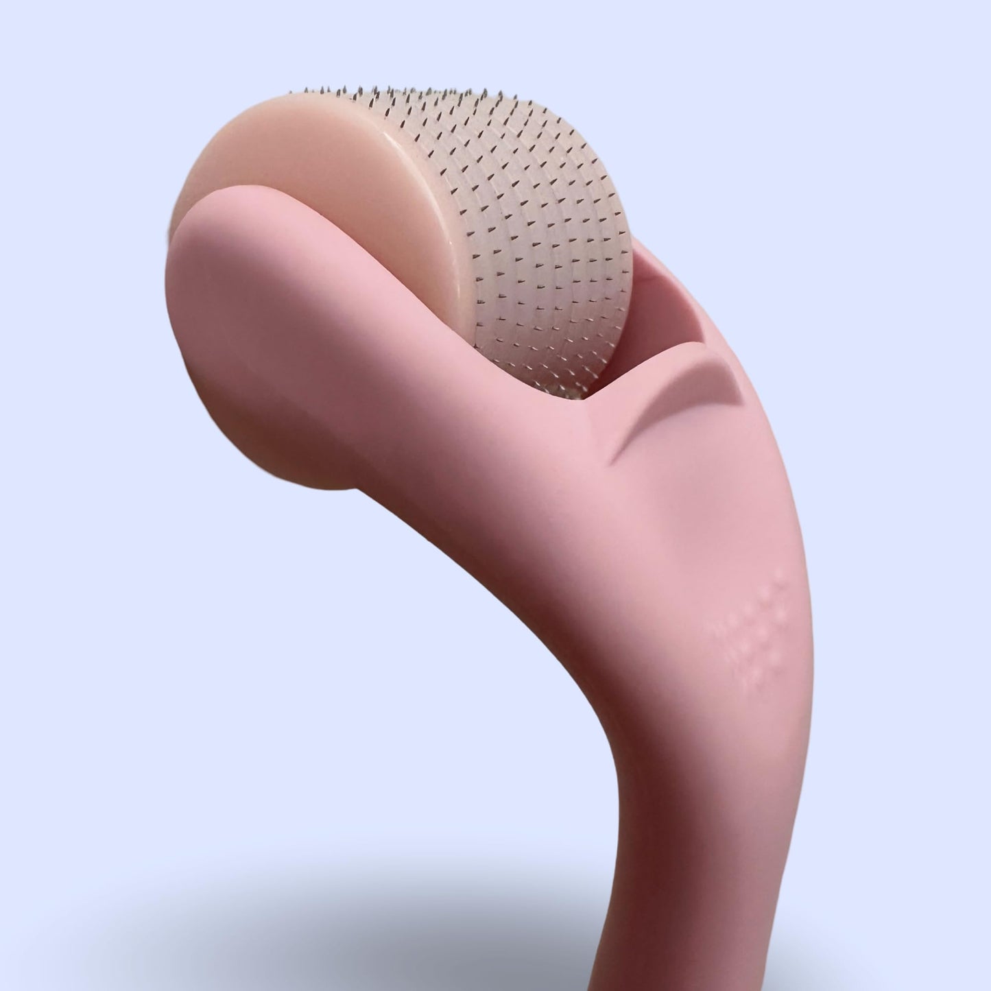 Derma Roller Microneedling Roller, 0.25mm Stainless Steel, Roller for Face, Beard, Hair, Body, Microneedle Derm Stamp with Storage Case | For Women and Men | (Matte Baby Pink)