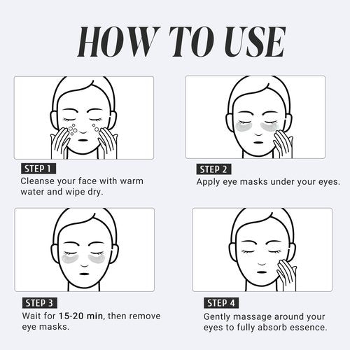 PEAUAMIE Under Eye Patches Collagen and Peptide Eye Mask for Dark Circles and Puffiness,Face Mask Skin Care Products 30 Pairs
