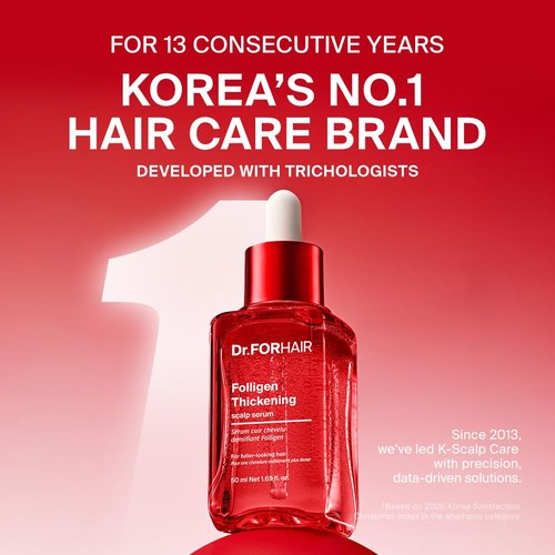Dr.FORHAIR Folligen Thickening Scalp Serum - Biotin Density Treatment for Thicker, Fuller Hair | 1.7 oz