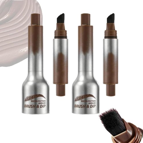 Liftique Brow Brush, Liftique Eyebrow Brush, Liftique - Instant Brow Brush, Brow Fection Angled Brush & Dip (AUBURN*2)