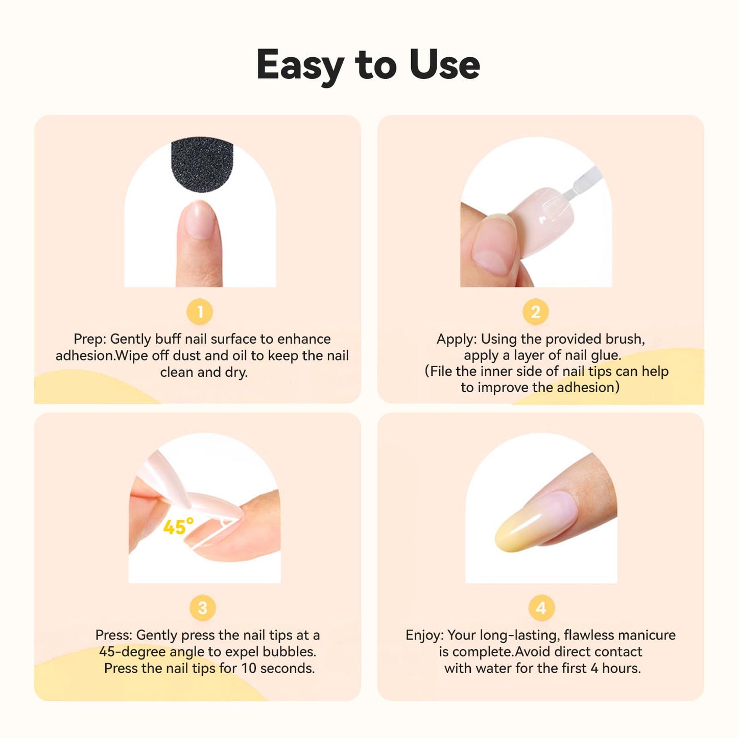 Super Strong Brush On Nail Glue Gel, LEENEXUS【Advanced Resin Formula with Micro-Anchoring】 10ml Long Lasting Nail Bond Glue for Press On Nails, Nail Tips & Acrylic Fake Nails, Mess Free & Fast Drying