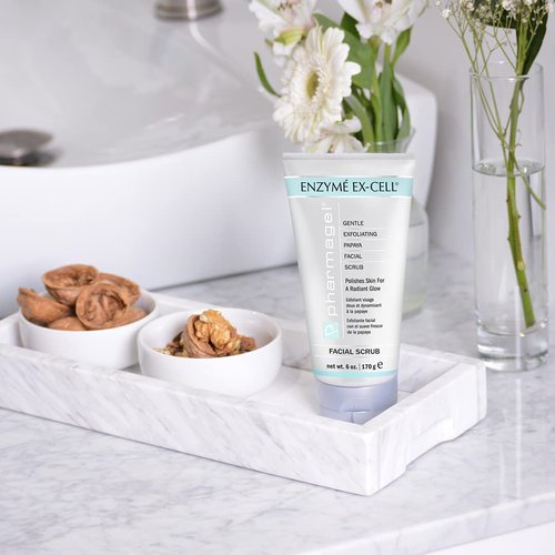 Pharmagel Enzyme Ex-Cell - Gentle Papaya Face Exfoliator Scrub for All Skin Types - 6 Oz