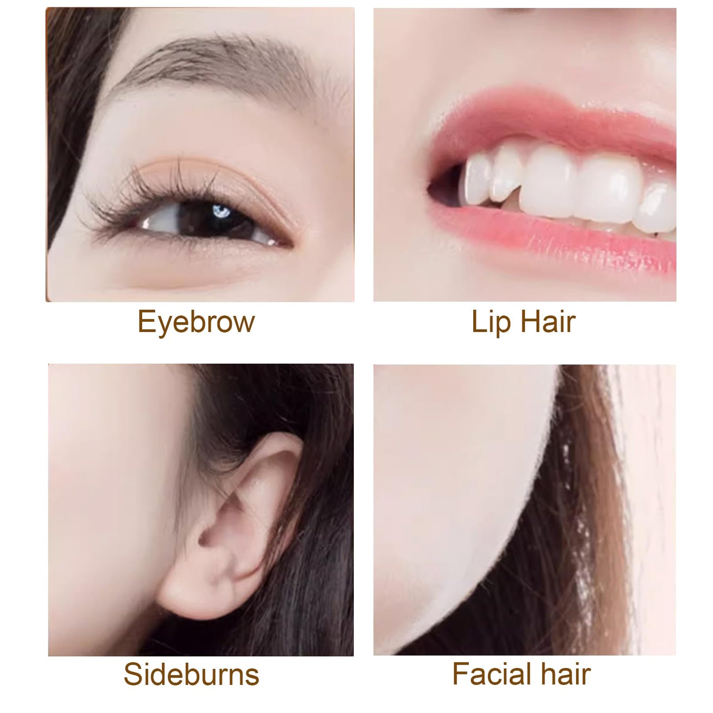 Eyebrow Hair Remover, Upgraded Hair Removal Trimmer, Flawless & Pain-Free Facial Hair Removal for Women & Men, Body Hair Trimmer Personal Groomers for Upper Lips/Nose/Eyebrow/arms/Legs (Pearl White)