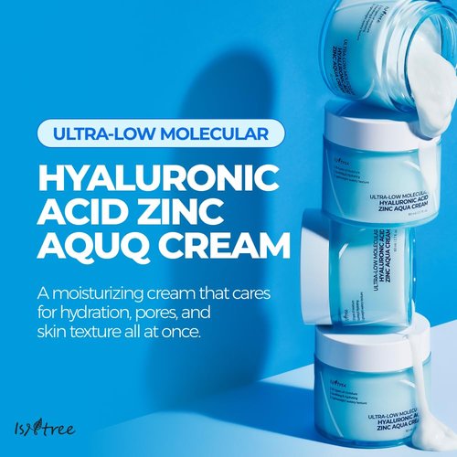 IsNtree Ultra-Low Molecular Hyaluronic Acid Cream - Hydrating & Cooling Moisturizer | 80ml