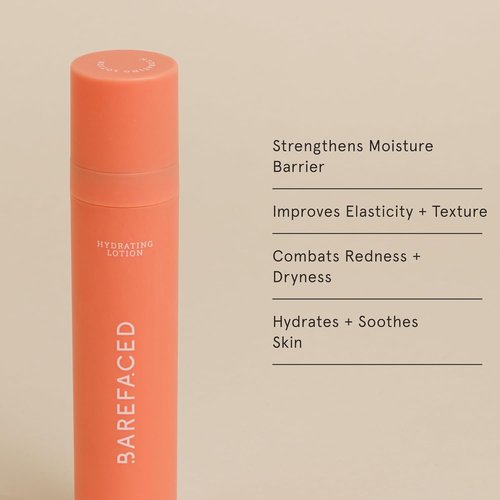 Barefaced Hydrating Lotion - Oil-Free Lightweight Face Moisturizer with Niacinamide & Hyaluronic Acid | 1.7 Fl Oz for Soft, Balanced Skin