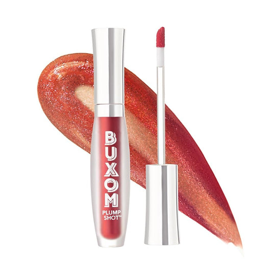 Buxom Plump Shot Peptide-Infused Lip Serum, Lip Plumping Gloss, Formulated with Advanced Peptides, Hyaluronic Acid, Avocado & Jojoba Oil