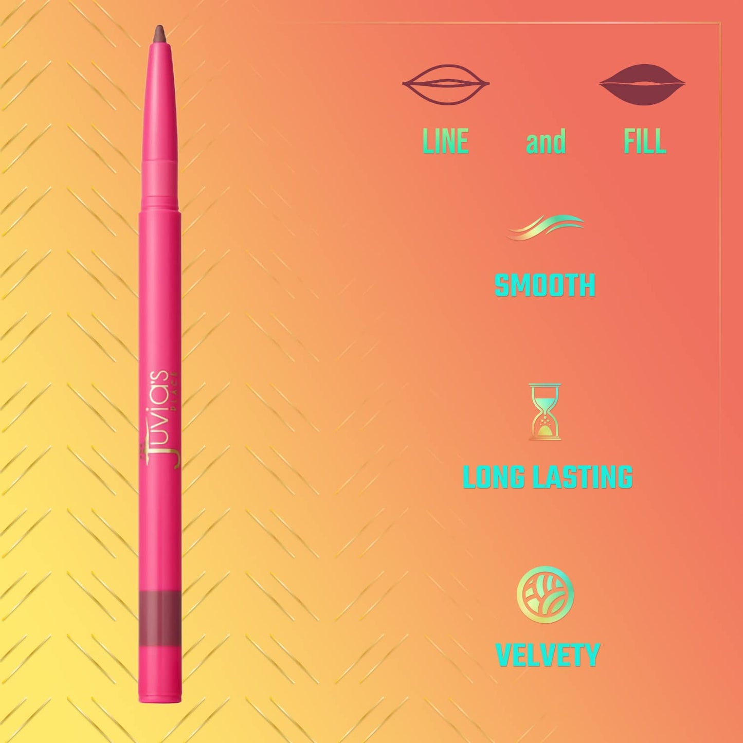 Juvia's Place Coffee Shop Luxe Lip Liner: Lush - Colorstay Matte Finish Lip Pencil, Makeup for Natural Long Lasting Beauty and Sensational Wear, Lip Stain Kiss Proof Cometics