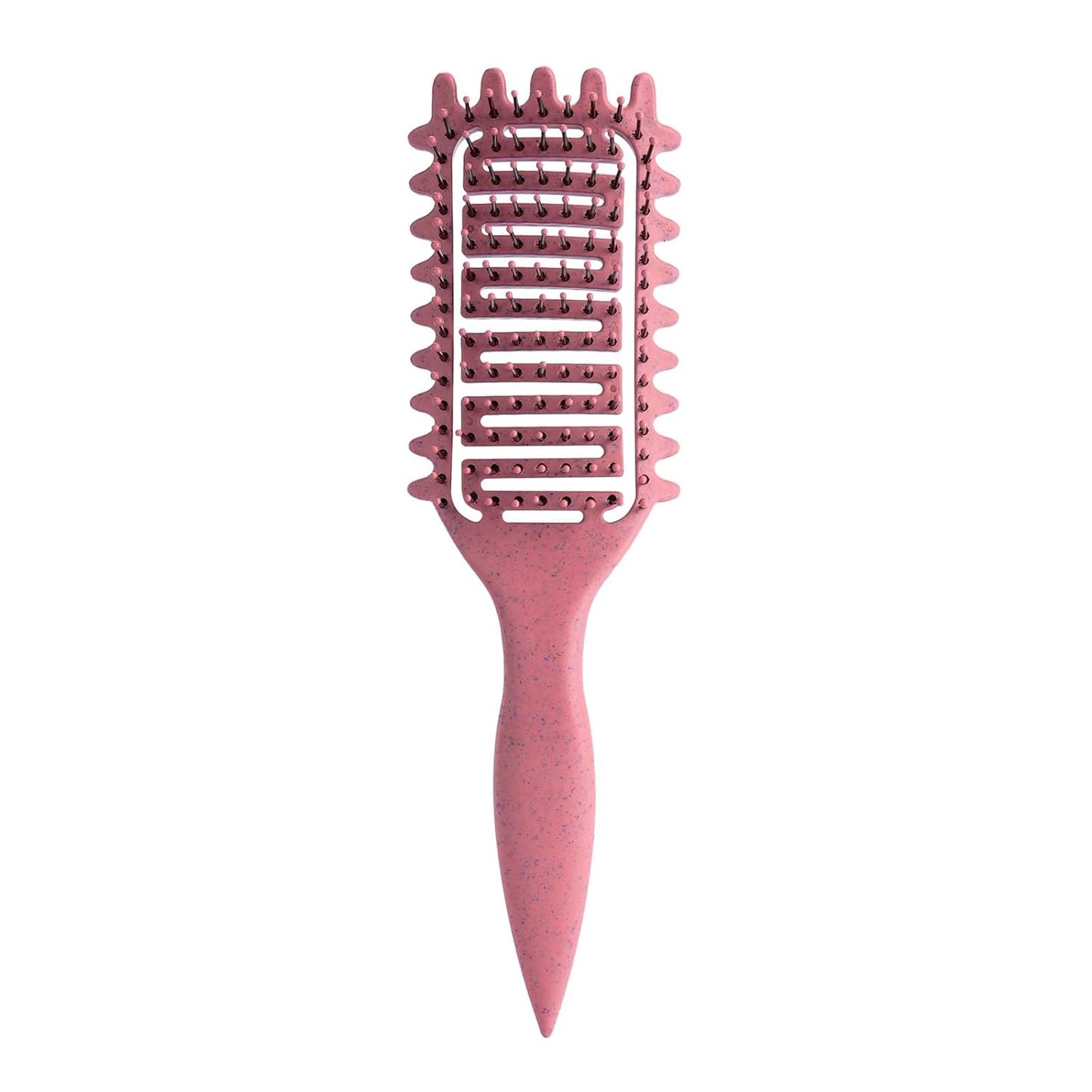Skiennix Curl Defining Brush - Vented Detangling Tool for Curly Hair | Lightweight Pink Design