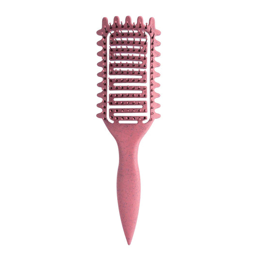 Skiennix Curl Defining Brush - Vented Detangling Tool for Curly Hair | Lightweight Pink Design