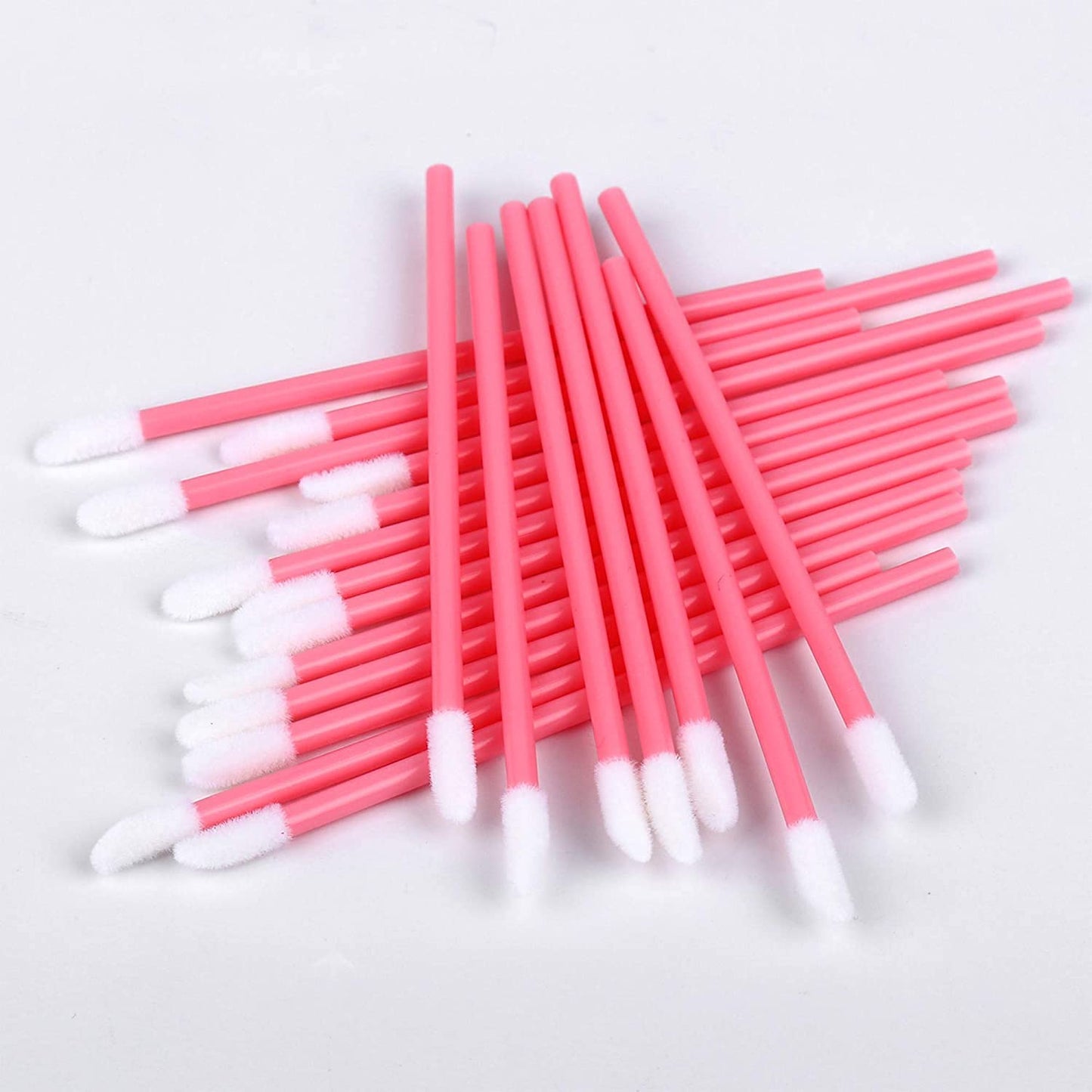 Mooerca 650PCS Disposable Lip Gloss Applicators Make Up Brush Lipstick Wands Makeup Applicators Brushes Applicator Tool Makeup Beauty Tool Kits Disposable Lip Brushes Tool Kits Pink