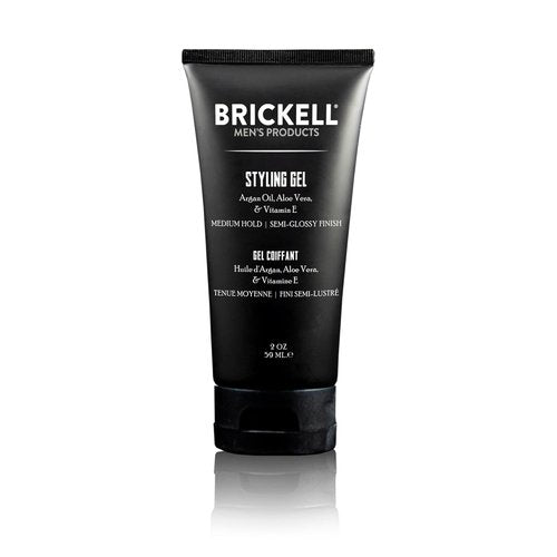 Brickell Men's Hair Gel - Natural & Organic Formula for All-Day Hold | Glossy Finish, 2 Ounce