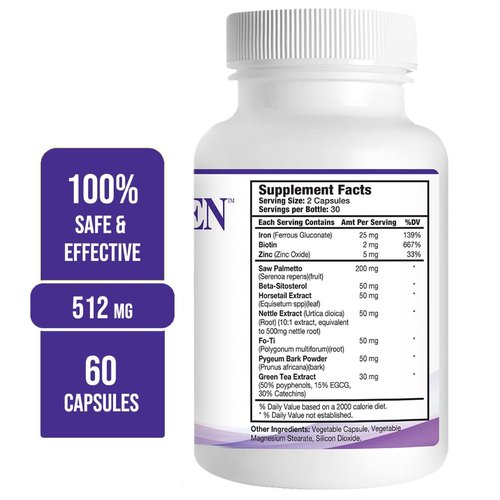 HairGenics Propidren - DHT Blocker Hair Growth Capsules | Prevent Hair Loss & Stimulate Follicles