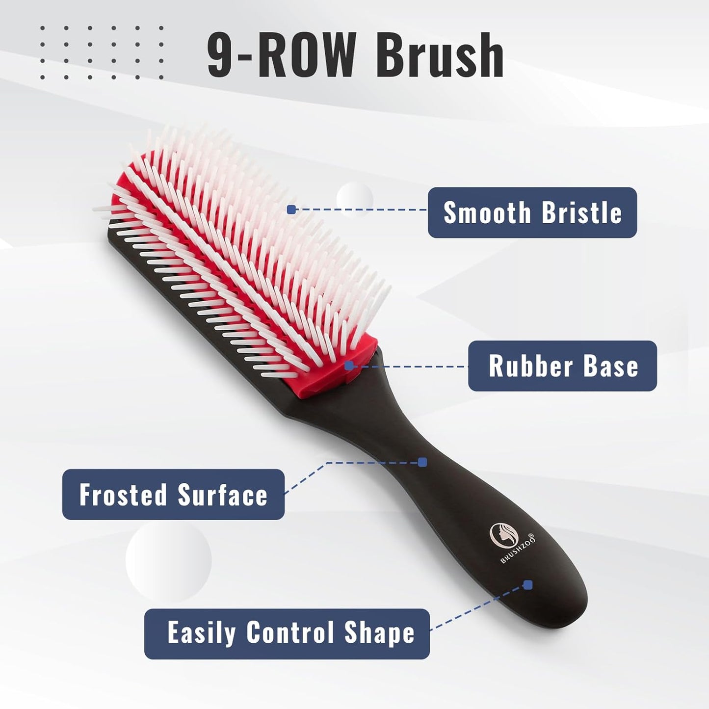 Skiennix Hair Brush Set - Detangler Brush for Natural Curly Hair | Includes Spray Bottle for Easy Styling