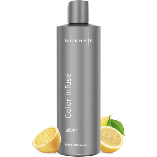 MOEHAIR Color Infuse Silver - Purple Toner for Silver, Gray & White Hair | 12 Fl. Oz | Neutralizes Brassiness