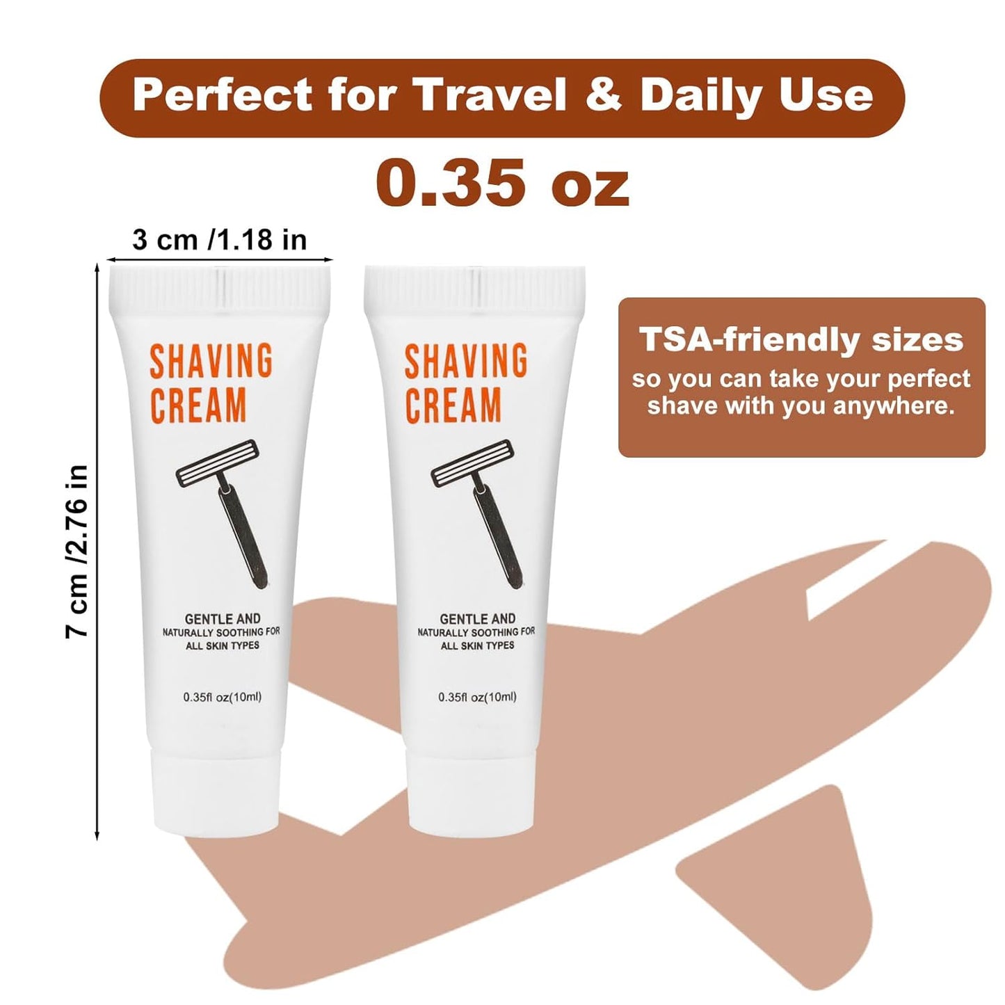 Skiennix Shaving Cream | Bulk Travel Size 10ml | Disposable Jasmine Scent for Hotels & Homeless