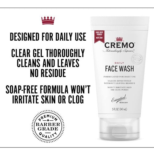 Cremo Daily Face Wash Formulate For Daily Use, 5 Fluid Ounce