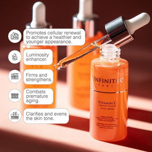 Infinitek Paris | Vitamin C Face Serum | Hydrating & Brightening Antioxidant | 1 fl oz / 30 ml