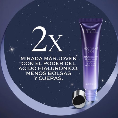 L'Bel Nocturne Eye Cream - Firming Formula with Hyaluronic Acid | Reduces Dark Circles & Puffiness