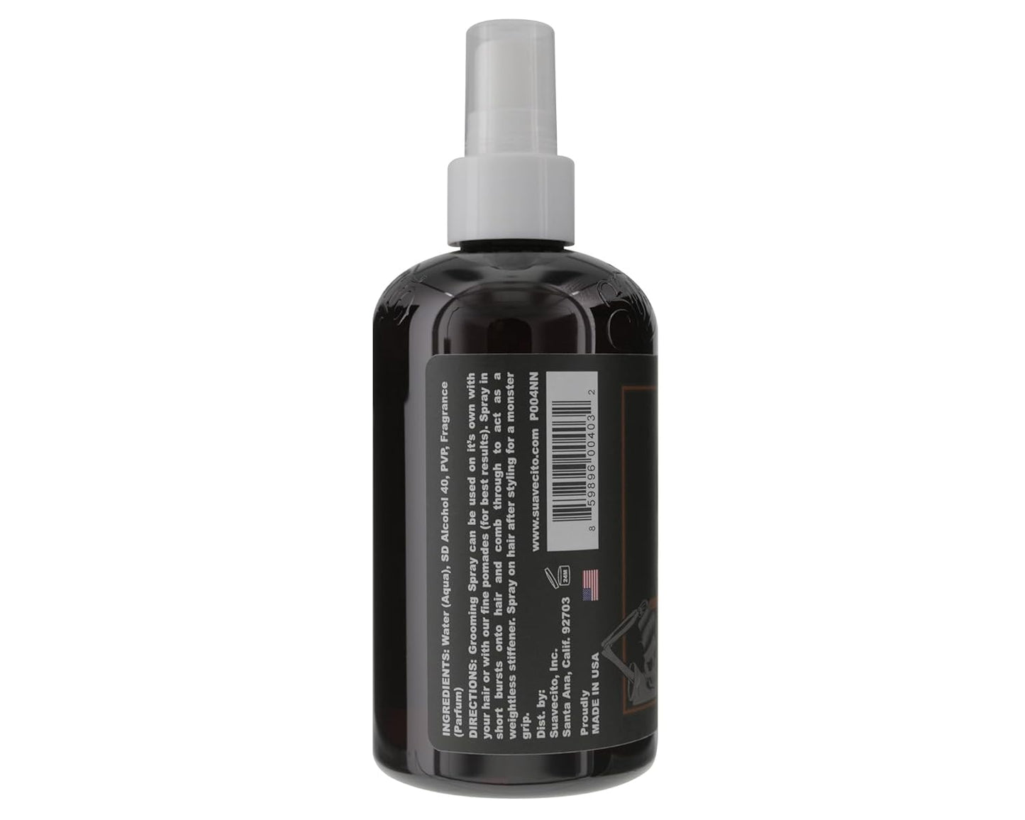 Suavecito Grooming Non-Aerosol Hairspray - 8 oz | Classic Barber Scent, Strong Hold for All Hair Types