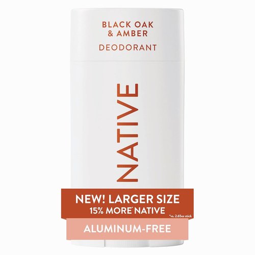 Native Aluminum-Free Deodorant - Black Oak & Amber | 72-Hour Odor Control Stick, 3.1 oz for All Genders