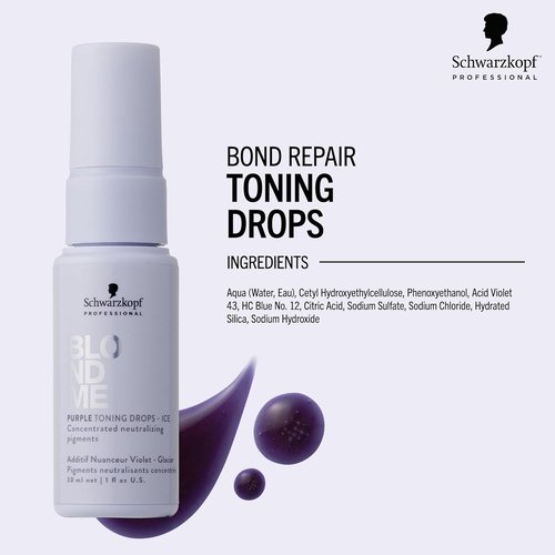 BLONDME Blonde Wonders Leave-In Toning Drops - Eliminate Brassy Yellow Tones | Ice, 1.0 Fl Oz | Color Depositing Treatment for Cool Blonde or Gray Hair