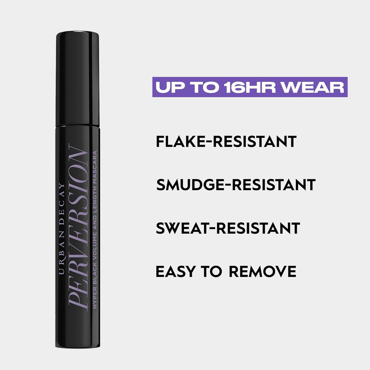 Urban Decay Perversion Volumizing Mascara - Black, Lengthening & Smudge-Resistant Formula, 16HR Wear