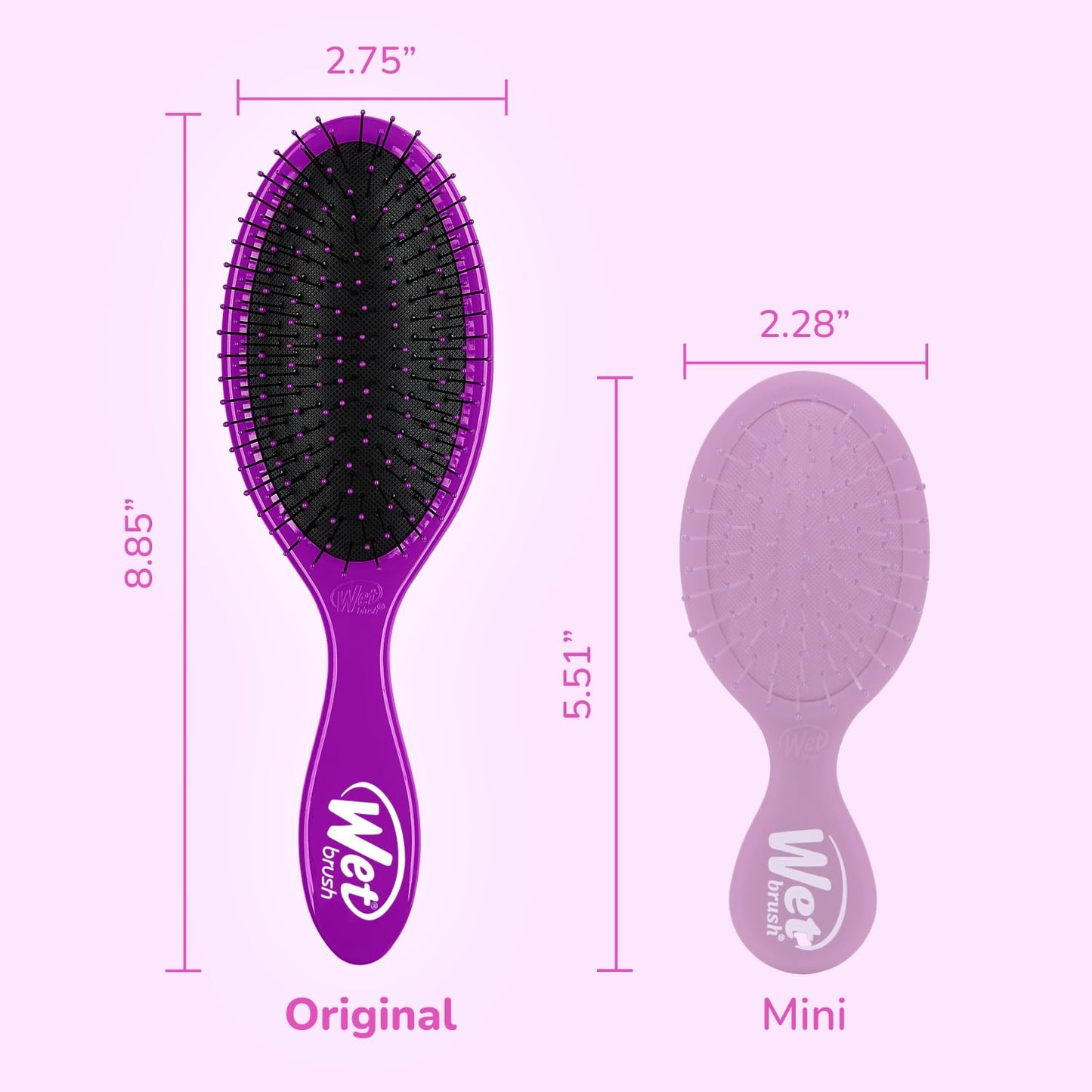 Wet Brush Original Detangling Hair Brush - Ultra-Soft IntelliFlex Bristles for Effortless Tangle Removal | Purple