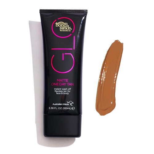Bondi Sands GLO Matte One Day Tan - Flawless Bronze Finish for Face & Body | Water & Transfer Resistant | 100 ml/3.38 Oz