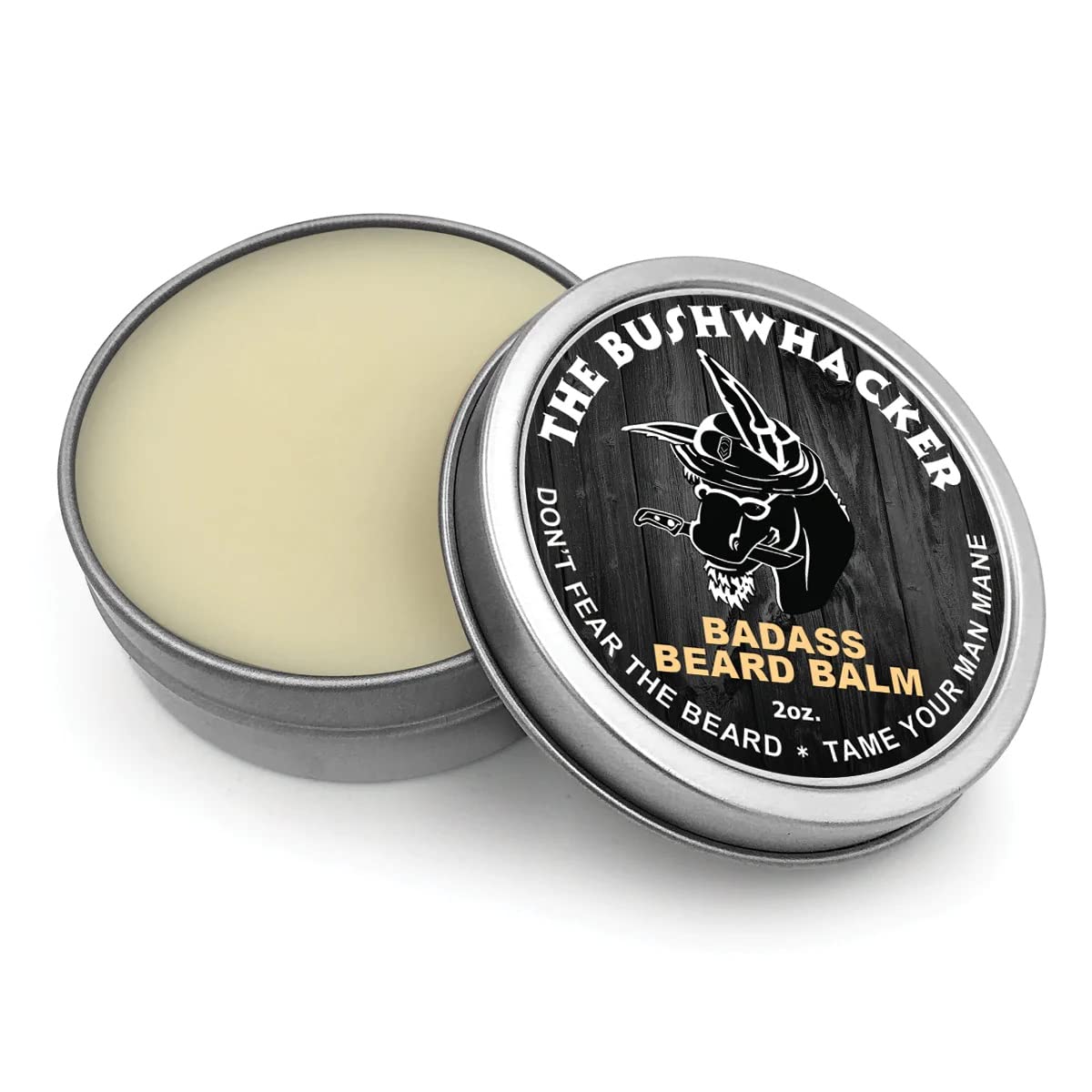 Badass Beard Care Beard Balm - Bushwhacker Scent | All-Natural, 2 oz - Softens Beard, Reduces Itch, Promotes Growth